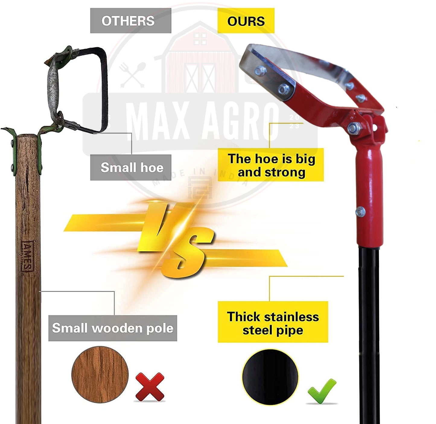 Manual Hand Weeder With Long Handle