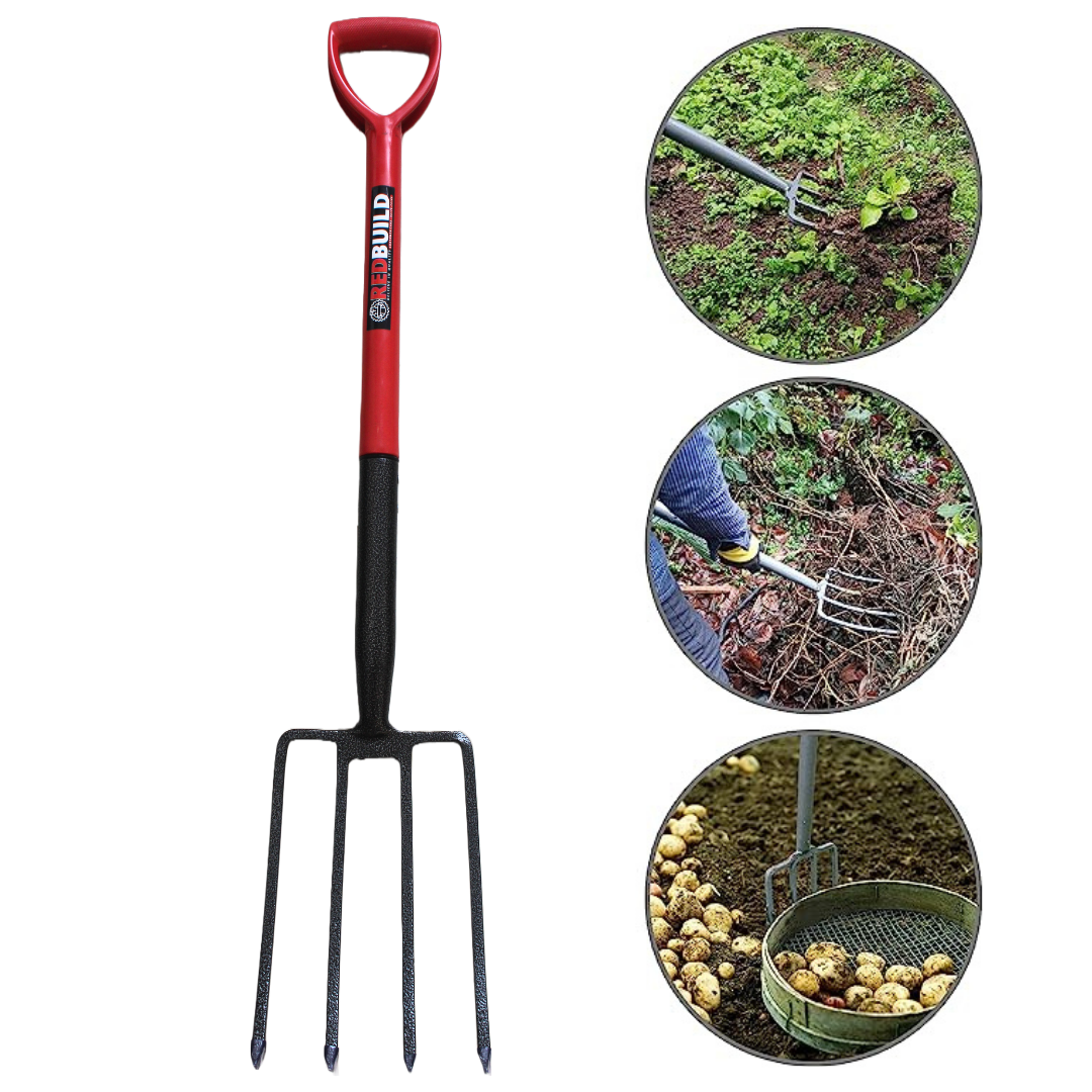 RedBuild Digging Fork With D Handle | Export Quality