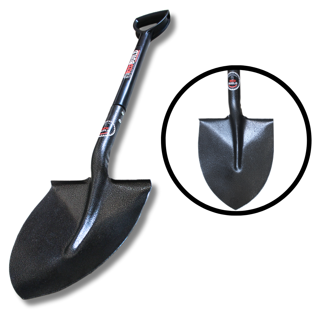RedBuild Round Shovel | Export Quality | D Handle