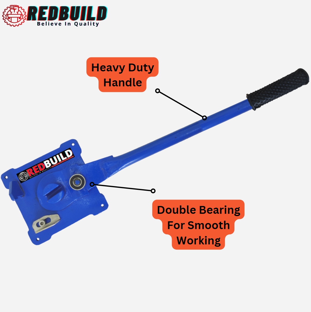 REDBUILD™ Heavy Duty Manual Bar Bending Machine | TMT Rebar Tool | Stirrup Ring Making | Construction Equipment